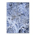 Trademark Fine Art Michael Tompsett 'Washington DC Street Map B&W' Canvas Art, 18x24 MT0922-C1824GG